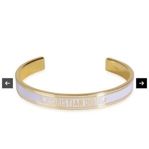 Dior Gold and White womens  Cuff Bracelet